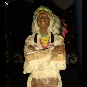 Vintage Native Indian Figurine by Young's Inc. Monroe Michigan